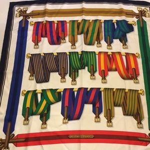 HERMÈS Multicolor Paris Belt and Buckle Silk Scarf